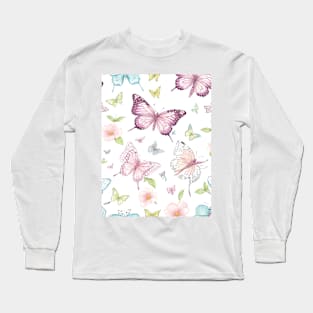 Butterflies pattern Long Sleeve T-Shirt